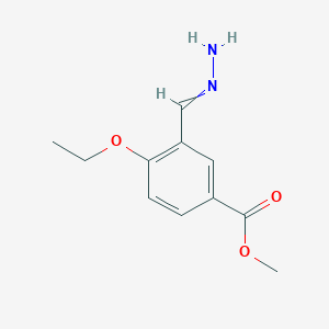 molecular formula C11H14N2O3 B14487723 Methyl 4-ethoxy-3-(hydrazinylidenemethyl)benzoate CAS No. 63874-40-8