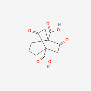 molecular formula C11H12O6 B14487726 6,8-Dioxobicyclo[3.2.2]nonane-1,5-dicarboxylic acid CAS No. 64810-37-3