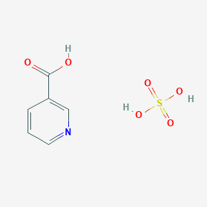 molecular formula C6H7NO6S B14487736 Pyridine-3-carboxylic acid--sulfuric acid (1/1) CAS No. 64030-04-2