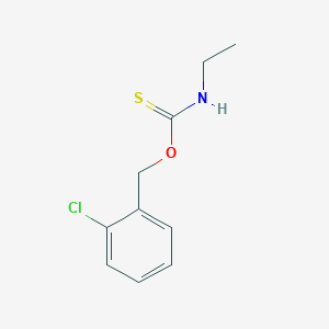 molecular formula C10H12ClNOS B14487827 O-[(2-Chlorophenyl)methyl] ethylcarbamothioate CAS No. 65604-58-2