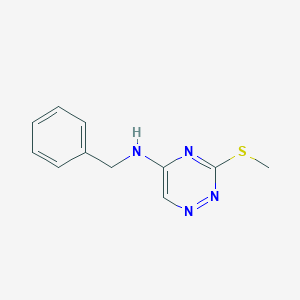 molecular formula C11H12N4S B14487843 N-Benzyl-3-(methylsulfanyl)-1,2,4-triazin-5-amine CAS No. 64460-66-8
