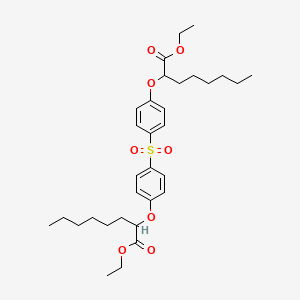 molecular formula C32H46O8S B14487868 Sulfonyl-4,4' di(phenoxy-2 octanoate d'ethyle) [French] CAS No. 63538-38-5