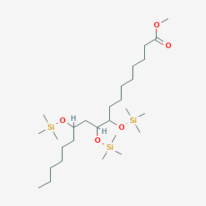 molecular formula C28H62O5Si3 B14487873 Methyl 9,10,12-tris[(trimethylsilyl)oxy]octadecanoate CAS No. 63812-01-1