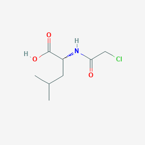 molecular formula C8H14ClNO3 B14487911 N-(Chloroacetyl)-D-leucine CAS No. 64830-83-7