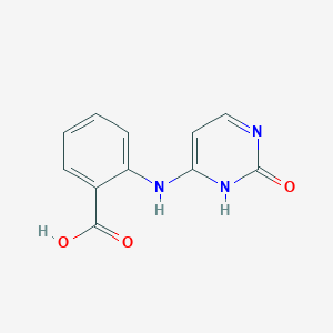 molecular formula C11H9N3O3 B14487985 Benzoic acid, 2-[(1,2-dihydro-2-oxo-4-pyrimidinyl)amino]- CAS No. 64988-60-9