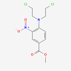 molecular formula C12H14Cl2N2O4 B14487988 Methyl 4-[bis(2-chloroethyl)amino]-3-nitrobenzoate CAS No. 65976-67-2