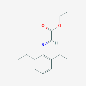 molecular formula C14H19NO2 B14488024 Ethyl (2E)-[(2,6-diethylphenyl)imino]acetate CAS No. 65513-60-2