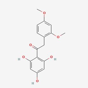 molecular formula C16H16O6 B14488034 Ethanone, 2-(2,4-dimethoxyphenyl)-1-(2,4,6-trihydroxyphenyl)- CAS No. 65568-08-3