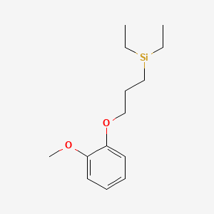 molecular formula C14H23O2Si B14488065 Diethyl[3-(2-methoxyphenoxy)propyl]silyl CAS No. 64483-04-1