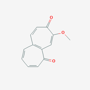 molecular formula C13H10O3 B14488077 9-Methoxyheptalene-1,8-dione CAS No. 63658-77-5