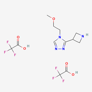 3-Azetidin-3-yl-4-(2-methoxyethyl)-4H-1,2,4-triazole bis(trifluoroacetate)