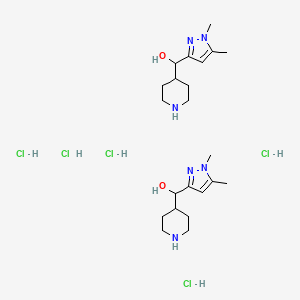 bis((1,5-dimethyl-1H-pyrazol-3-yl)(piperidin-4-yl)methanol) pentahydrochloride