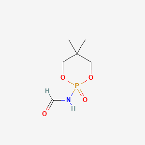 molecular formula C6H12NO4P B14488206 N-(5,5-Dimethyl-2-oxo-1,3,2lambda~5~-dioxaphosphinan-2-yl)formamide CAS No. 63596-50-9