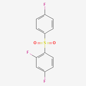 molecular formula C12H7F3O2S B14488215 2,4-Difluoro-1-(4-fluorobenzene-1-sulfonyl)benzene CAS No. 64075-08-7