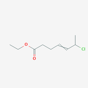 molecular formula C9H15ClO2 B14488243 Ethyl 6-chlorohept-4-enoate CAS No. 64724-63-6