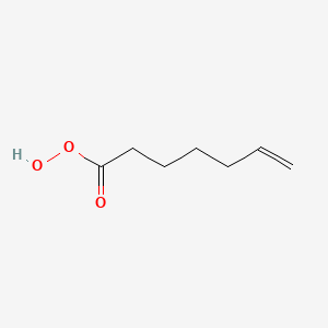 molecular formula C7H12O3 B14488287 Hept-6-eneperoxoic acid CAS No. 65566-29-2