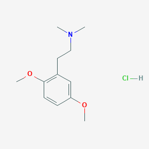 molecular formula C12H20ClNO2 B14488295 2,5-Dimethoxy-N,N-dimethylphenethylamine hydrochloride CAS No. 64057-69-8