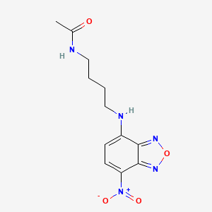 molecular formula C12H15N5O4 B14488353 Acetamide, N-(4-((7-nitro-4-benzofurazanyl)amino)butyl)- CAS No. 65427-70-5