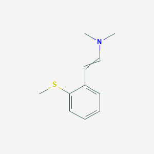 molecular formula C11H15NS B14488412 N,N-Dimethyl-2-[2-(methylsulfanyl)phenyl]ethen-1-amine CAS No. 63845-74-9