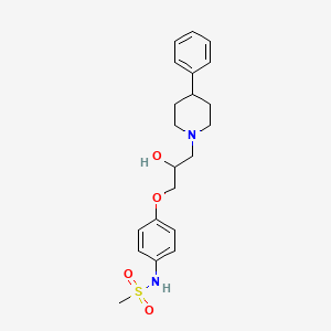 molecular formula C21H28N2O4S B14488439 N-(4-(2-Hydroxy-3-(4-phenyl-1-piperidinyl)propoxy)phenyl)methanesulfonamide CAS No. 64511-70-2
