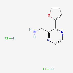 [3-(Furan-2-yl)pyrazin-2-yl]methanamine dihydrochloride