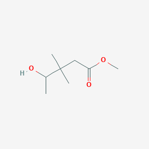 molecular formula C8H16O3 B14488560 Methyl 4-hydroxy-3,3-dimethylpentanoate CAS No. 64887-72-5