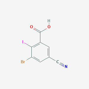 3-Bromo-5-cyano-2-iodobenzoic acid