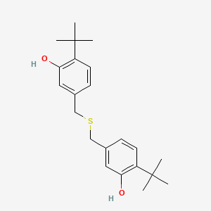 molecular formula C22H30O2S B14488613 Sulfide, bis(4-t-butyl-m-cresyl)- CAS No. 63979-95-3