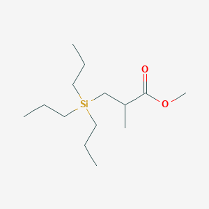 molecular formula C14H30O2Si B14488662 Methyl 2-methyl-3-(tripropylsilyl)propanoate CAS No. 63620-13-3