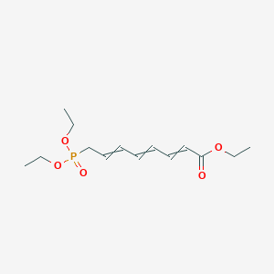 molecular formula C14H23O5P B14488668 Ethyl 8-(diethoxyphosphoryl)octa-2,4,6-trienoate CAS No. 65641-22-7