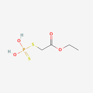 molecular formula C4H9O4PS2 B14488703 Ethyl (thiophosphonosulfanyl)acetate CAS No. 64821-30-3