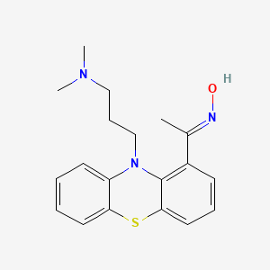 molecular formula C19H23N3OS B14488710 Methyl (10-(3-dimethylaminopropyl)-1-phenothiazinyl) ketone oxime CAS No. 64058-41-9