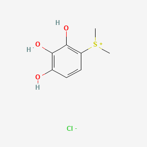 molecular formula C8H11ClO3S B14488716 Dimethyl(2,3,4-trihydroxyphenyl)sulfanium chloride CAS No. 64579-21-1