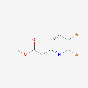 molecular formula C8H7Br2NO2 B1448877 Methyl 2,3-dibromopyridine-6-acetate CAS No. 1804935-43-0