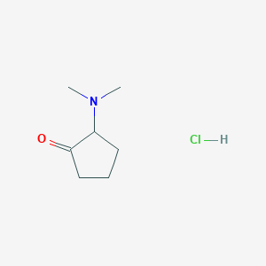 molecular formula C7H14ClNO B1448878 2-(Dimethylamino)cyclopentan-1-one hydrochloride CAS No. 1803591-04-9
