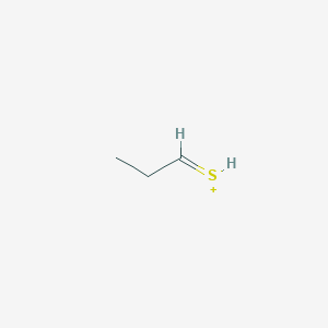 molecular formula C3H7S+ B14488782 Propylidenesulfanium CAS No. 64840-97-7