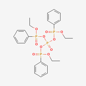 molecular formula C24H30O10P4 B14488808 Phosphoric acid, trianhydride with ethyl hydrogen phenylphosphonate CAS No. 64058-56-6