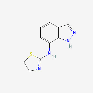 molecular formula C10H10N4S B14488811 N-(4,5-Dihydro-1,3-thiazol-2-yl)-1H-indazol-7-amine CAS No. 64166-82-1