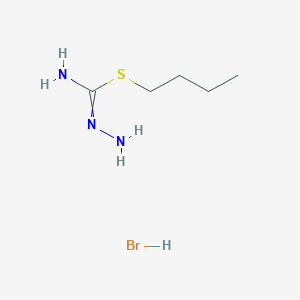 molecular formula C5H14BrN3S B14488815 butyl N'-aminocarbamimidothioate;hydrobromide CAS No. 63332-89-8