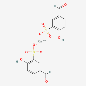 molecular formula C14H10CaO10S2 B14488819 calcium;5-formyl-2-hydroxybenzenesulfonate CAS No. 63468-54-2