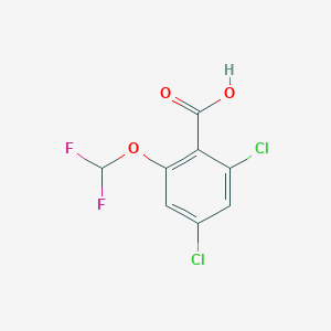molecular formula C8H4Cl2F2O3 B1448883 2,4-Dichloro-6-(difluoromethoxy)benzoic acid CAS No. 1805124-55-3