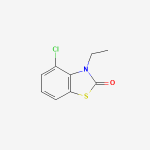 molecular formula C9H8ClNOS B14488844 2(3H)-Benzothiazolone, 4-chloro-3-ethyl- CAS No. 63755-06-6
