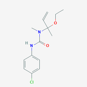 molecular formula C14H19ClN2O2 B14488848 N'-(4-Chlorophenyl)-N-(2-ethoxybut-3-en-2-yl)-N-methylurea CAS No. 64337-72-0