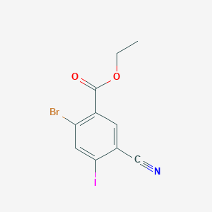 molecular formula C10H7BrINO2 B1448885 Ethyl 2-bromo-5-cyano-4-iodobenzoate CAS No. 1805579-70-7