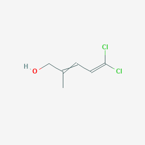 molecular formula C6H8Cl2O B14488883 5,5-Dichloro-2-methylpenta-2,4-dien-1-ol CAS No. 63722-96-3