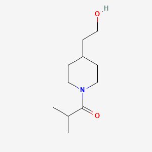 molecular formula C11H21NO2 B1448891 1-(4-(2-Hydroxyethyl)piperidin-1-yl)-2-methylpropan-1-one CAS No. 1156469-11-2