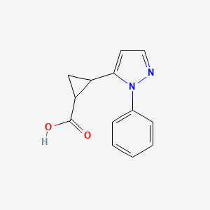 2-(1-phenyl-1H-pyrazol-5-yl)cyclopropane-1-carboxylic acid
