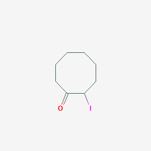 molecular formula C8H13IO B14489118 Cyclooctanone, 2-iodo- CAS No. 63641-49-6