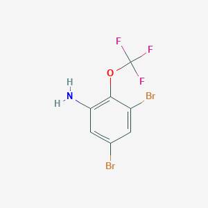 molecular formula C7H4Br2F3NO B1448912 3,5-Dibromo-2-(trifluoromethoxy)aniline CAS No. 1803817-52-8