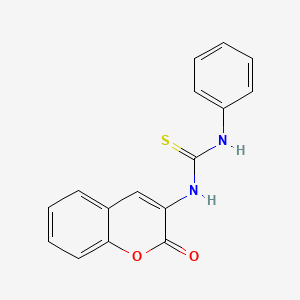 molecular formula C16H12N2O2S B14489234 N-(2-Oxo-2H-1-benzopyran-3-yl)-N'-phenylthiourea CAS No. 65612-46-6
